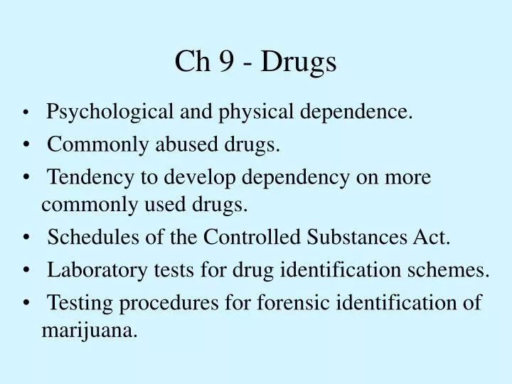 ch 9 drugs