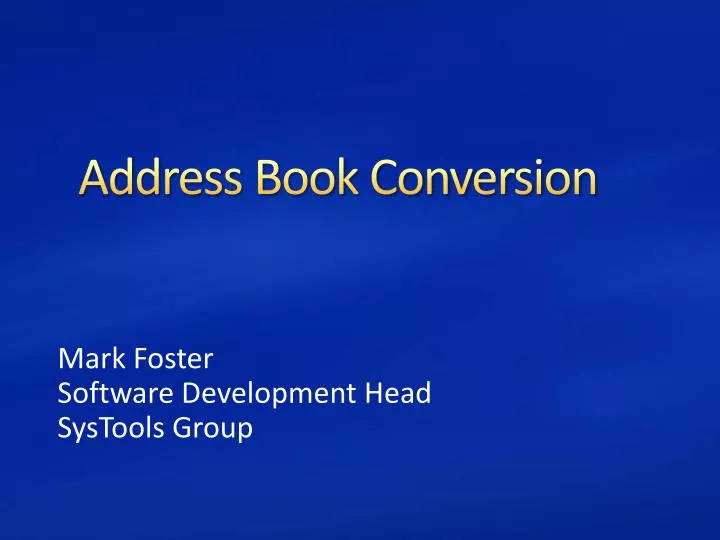 address book conversion