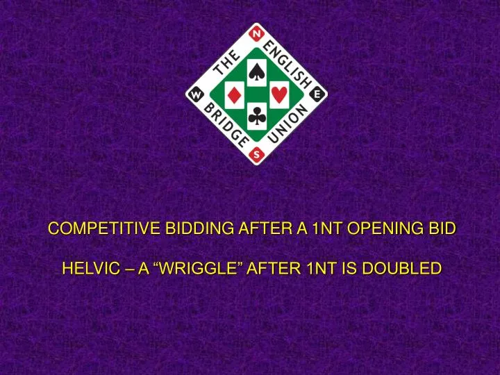 competitive bidding after a 1nt opening bid helvic a wriggle after 1nt is doubled