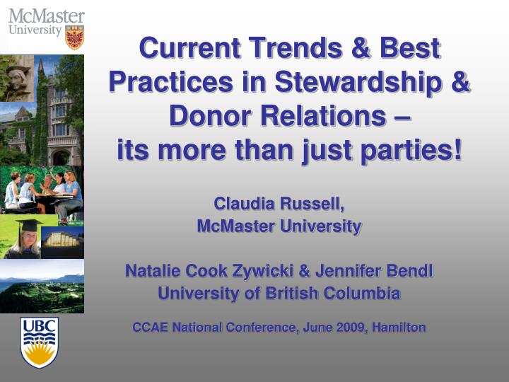 current trends best practices in stewardship donor relations its more than just parties