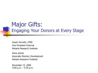 Major Gifts: Engaging Your Donors at Every Stage