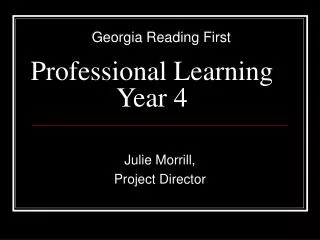 Professional Learning Year 4