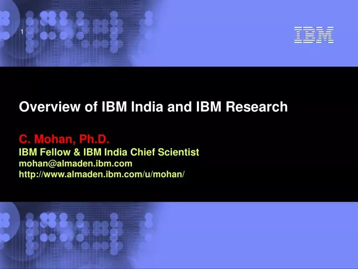 overview of ibm india and ibm research