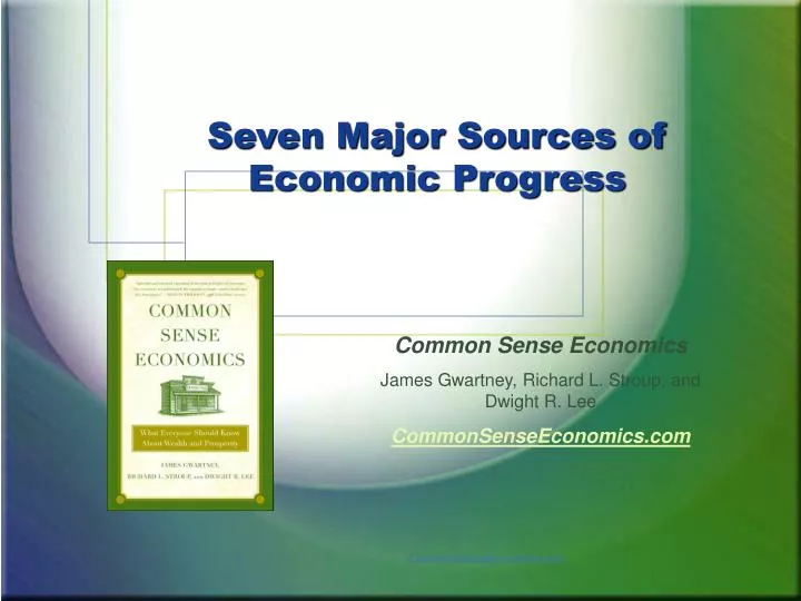 seven major sources of economic progress