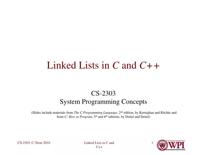 linked lists in c and c