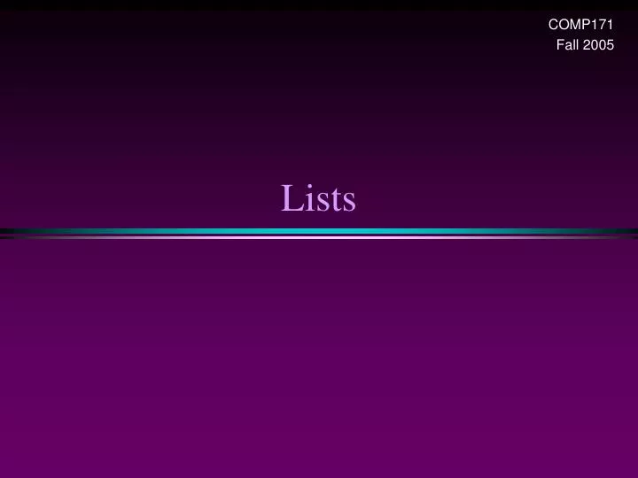 lists