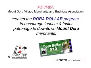 MDVMBA Mount Dora Village Merchants and Business Association