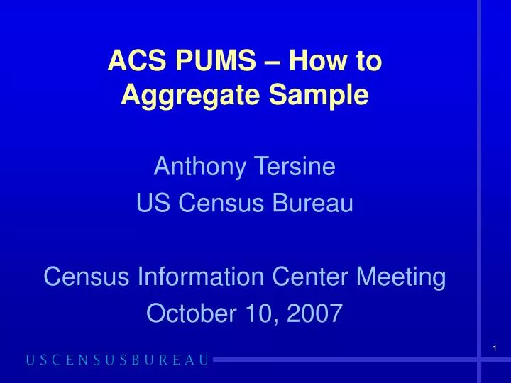 acs pums how to aggregate sample