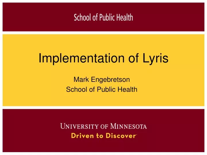 implementation of lyris