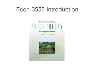 Econ 3550 Introduction