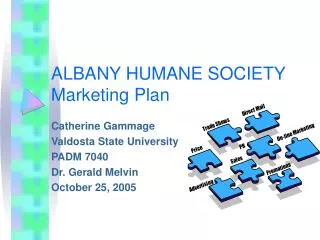 ALBANY HUMANE SOCIETY Marketing Plan