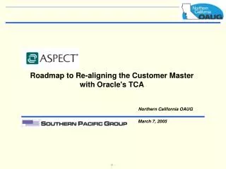 Roadmap to Re-aligning the Customer Master with Oracle's TCA