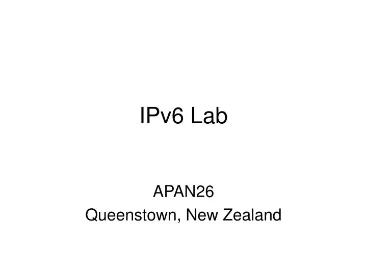 ipv6 lab