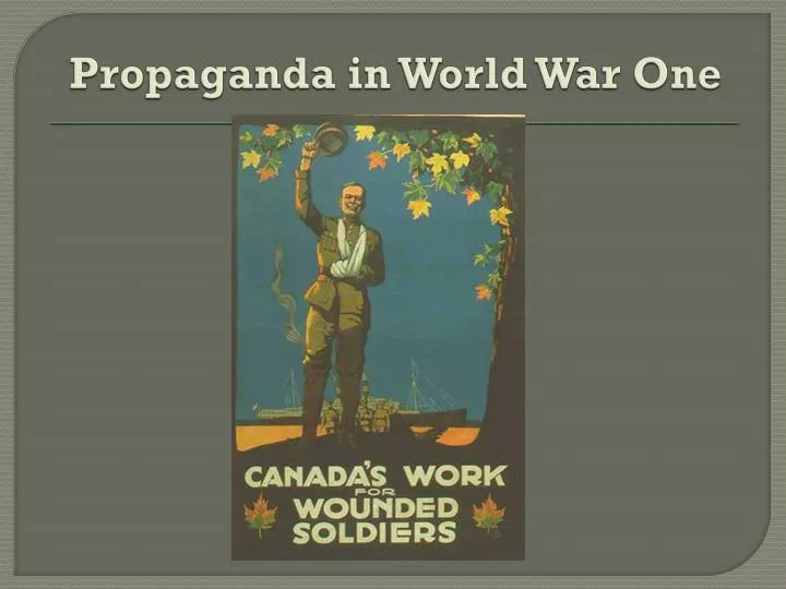propaganda in world war one