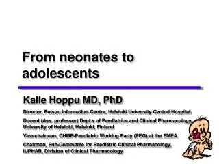 From neonates to adolescents