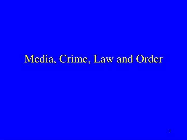 media crime law and order