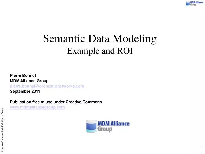 semantic data modeling example and roi
