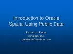 Introduction to Oracle Spatial Using Public Data - slide 1