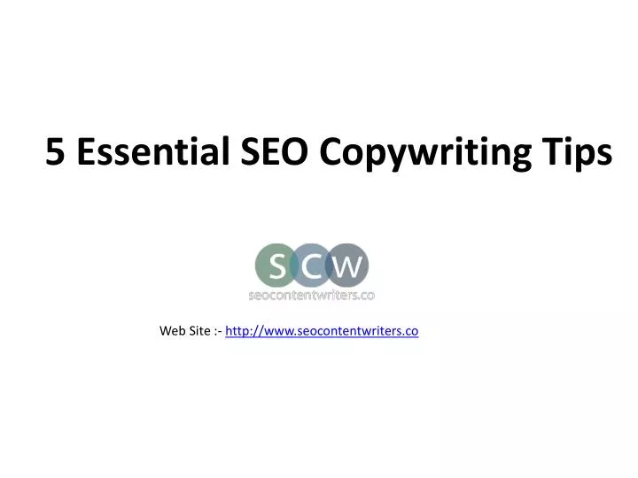 5 essential seo copywriting tips