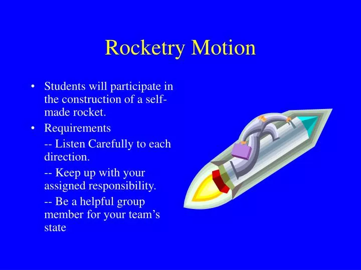 rocketry motion