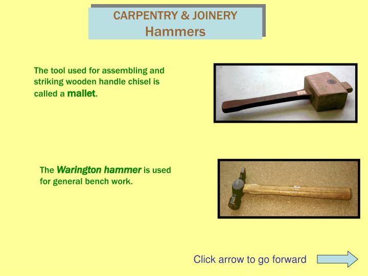 carpentry joinery hammers
