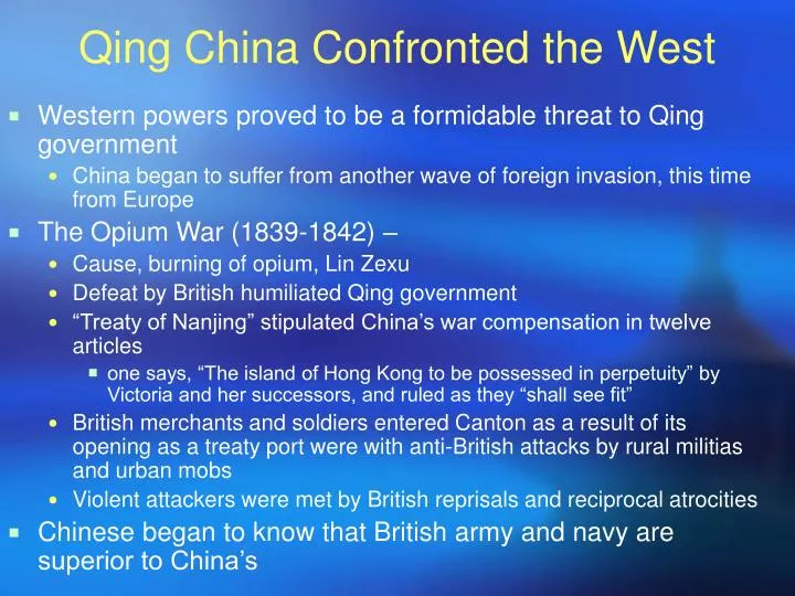 qing china confronted the west