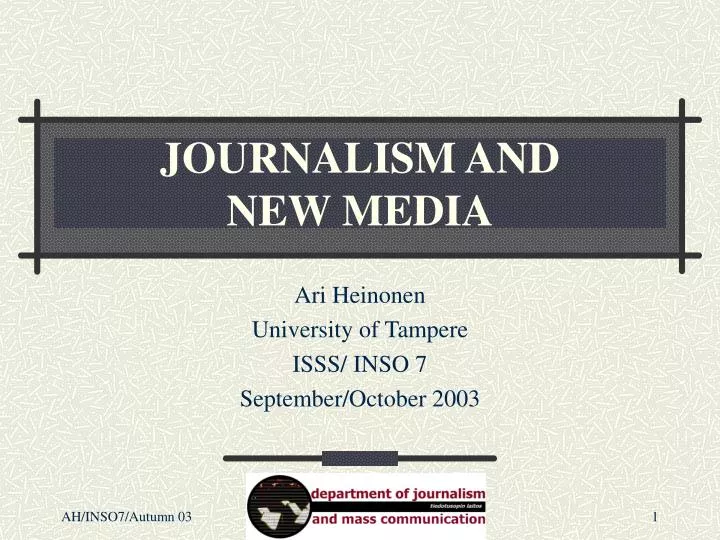 journalism and new media