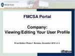 FMCSA Portal - slide 1