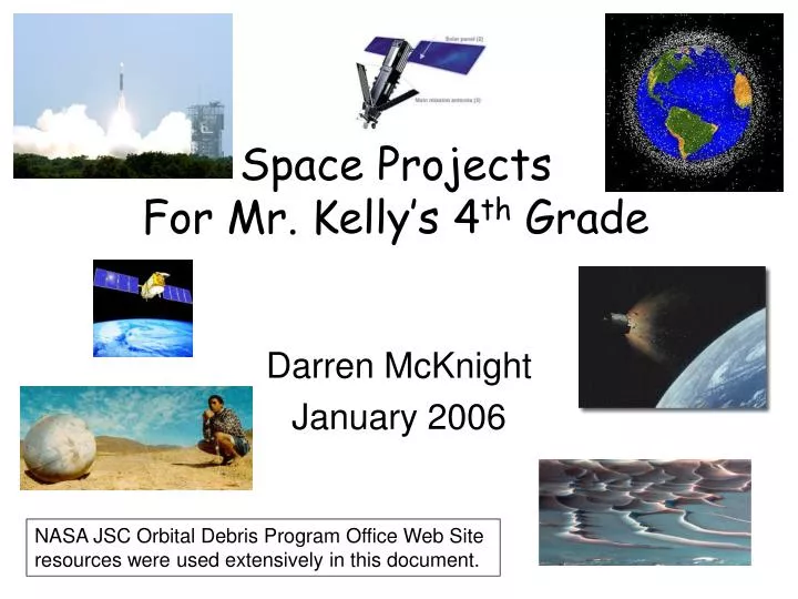 space projects for mr kelly s 4 th grade