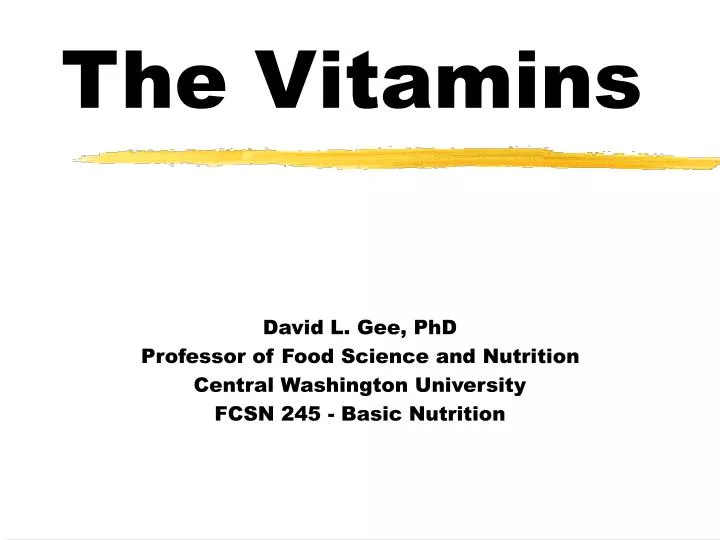 the vitamins