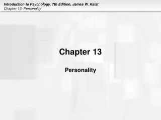 Chapter 13 Personality