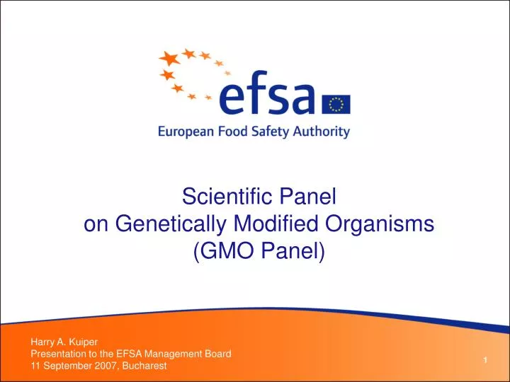 scientific panel on genetically modified organisms gmo panel