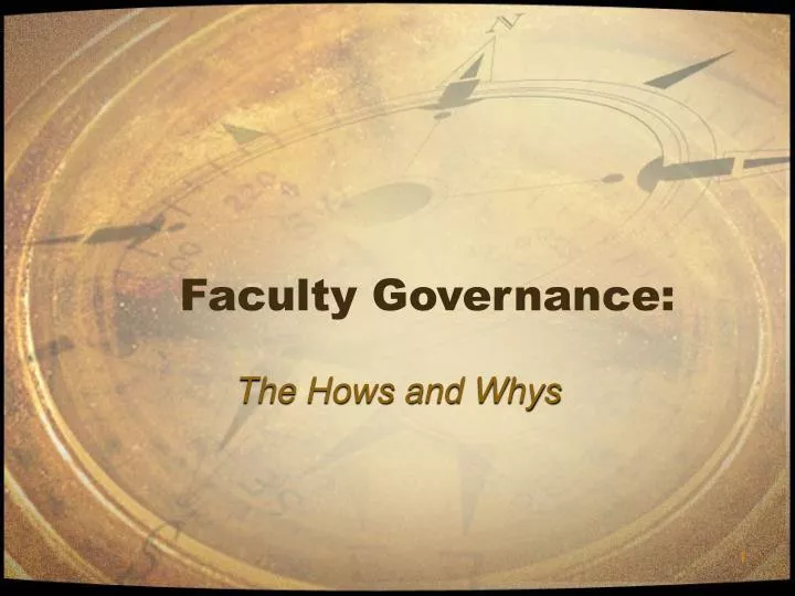 faculty governance