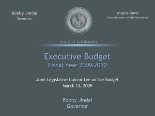 Executive Budget Fiscal Year 2009-2010