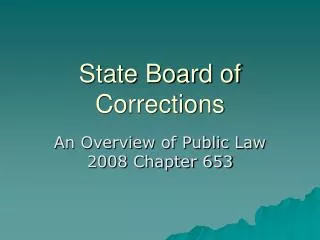 State Board of Corrections