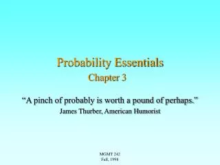 Probability Essentials Chapter 3