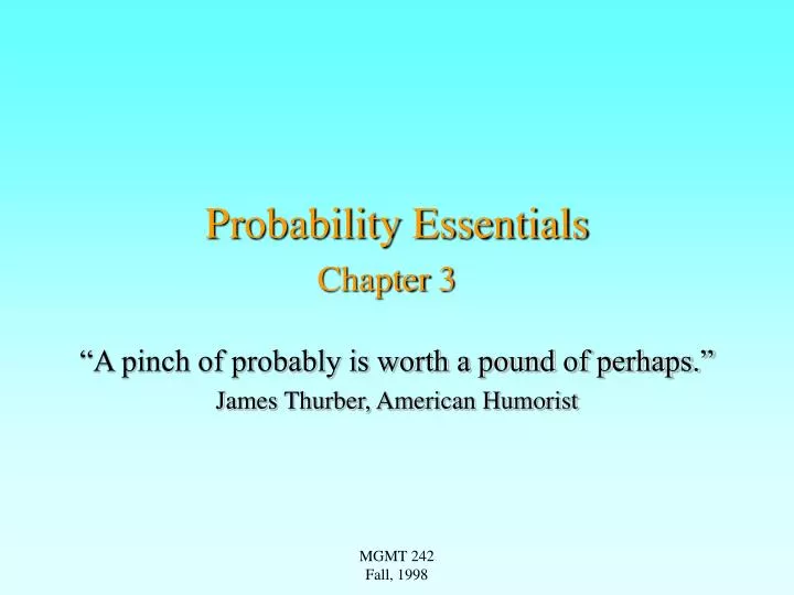 probability essentials chapter 3