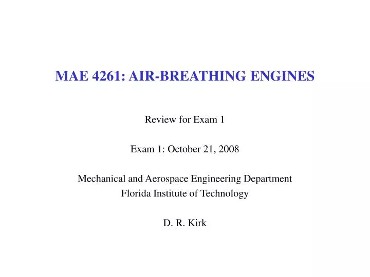 mae 4261 air breathing engines