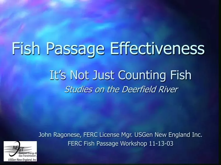 fish passage effectiveness