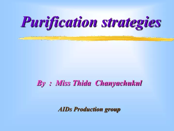 purification strategies