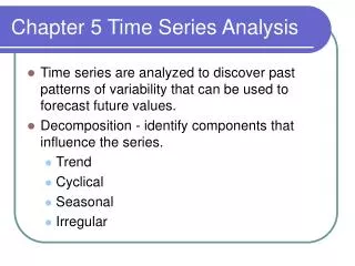 Chapter 5 Time Series Analysis