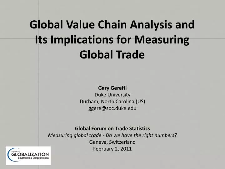 global value chain analysis and its implications for measuring global trade