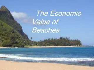 The Economic Value of Beaches