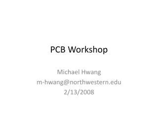 PCB Workshop