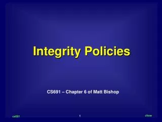 Integrity Policies