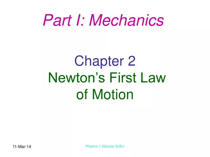 chapter 2 newton s first law of motion