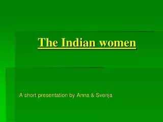 The Indian women