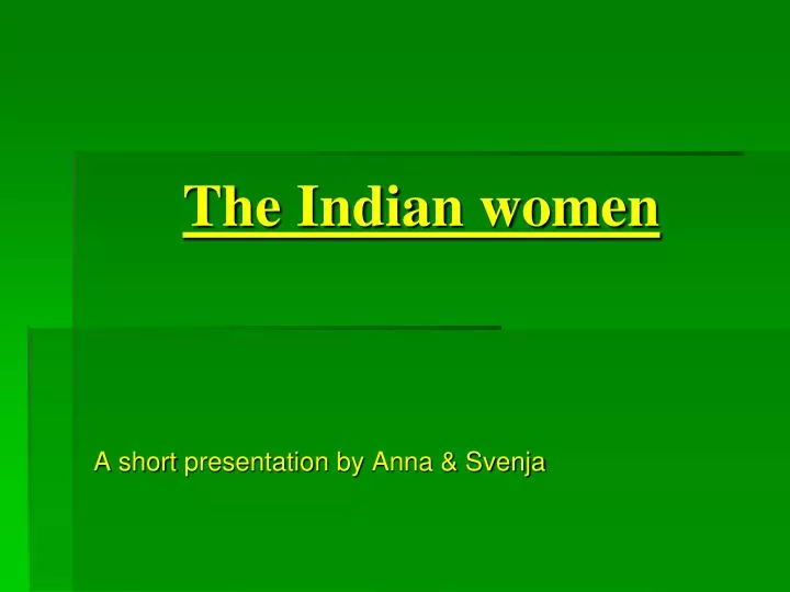 the indian women