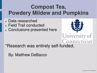 Compost Tea, Powdery Mildew and Pumpkins