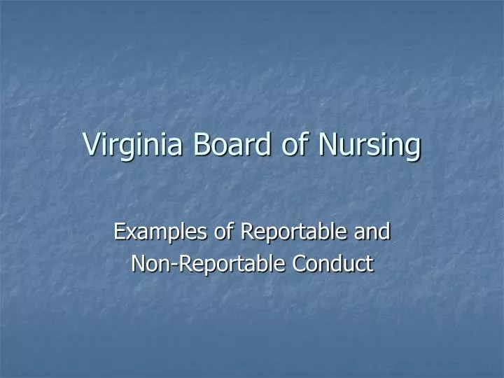 virginia board of nursing